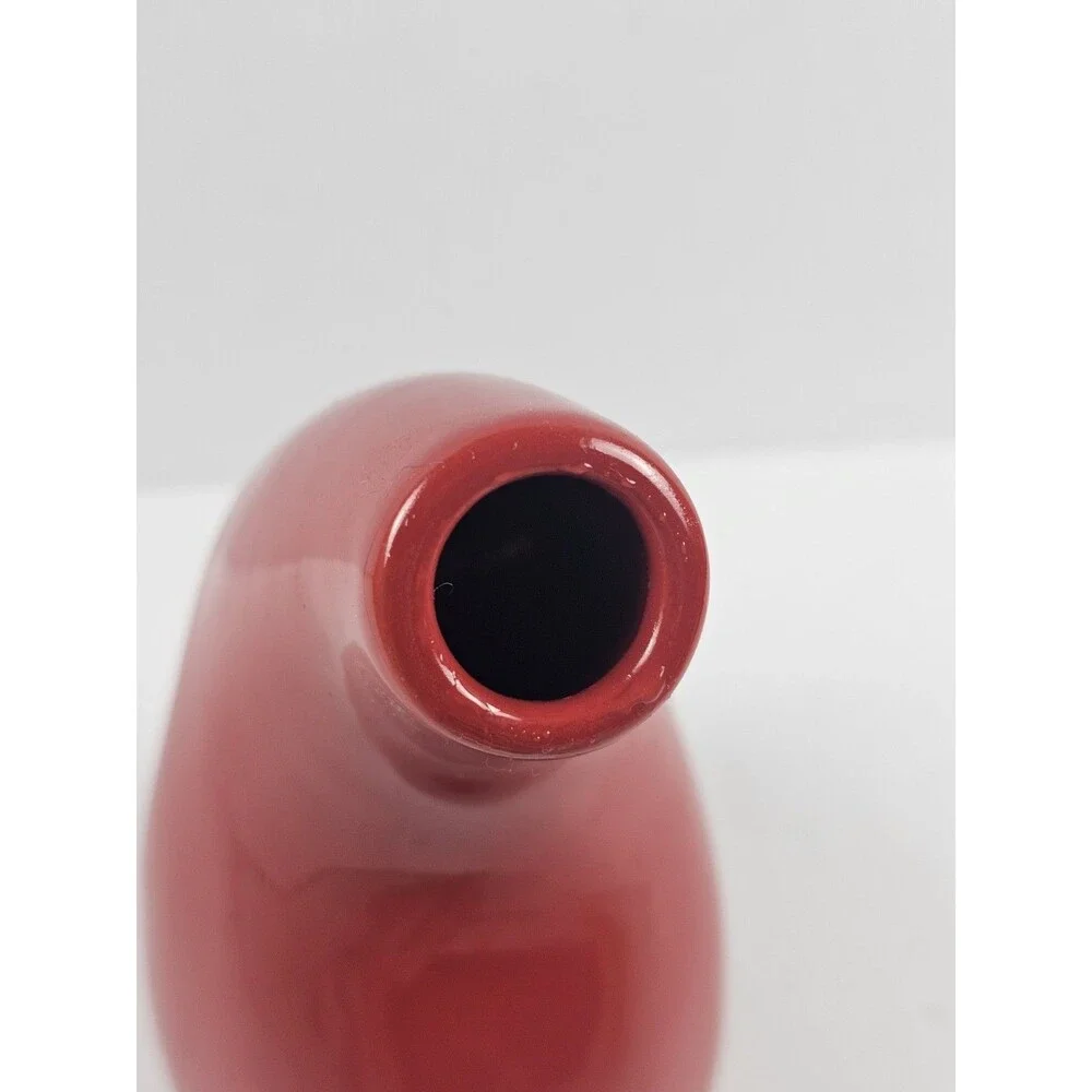 Rachael Ray Red EVOO Oil & Vinegar Dispenser Set Ceramic Cruet Pair